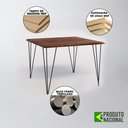 Ver imagem 2 de Conjunto Mesa de Jantar Industrial Clips Amêndoa 120x75 com 4 Cadeiras Eiffel Pretas de Ferro Preto