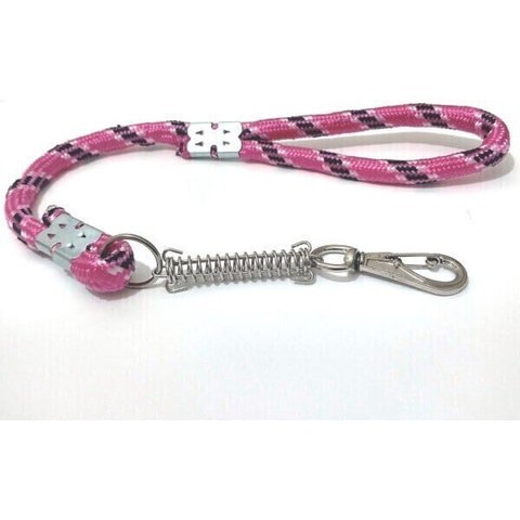 Guia de corda roliça grossa com amortecedor 60cm rosa