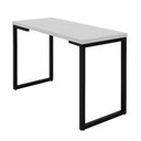 Ver imagem 1 de Mesa Industrial Branco 120cm Base Metálica Preta - Belliv Decor