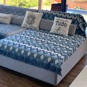Ver imagem 2 de Manta Para Sofá Jacquard Cartagena Azul - 135x200cm