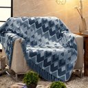 Ver imagem 1 de Manta Para Sofá Jacquard Cartagena Azul - 135x200cm