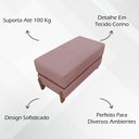 Ver imagem 2 de Puff Recamier Kodama para Cama de Solteiro 100cm Pé Castanho Rosê Bouclé