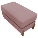 Ver imagem 6 de Puff Recamier Kodama para Cama de Solteiro 100cm Pé Castanho Rosê Bouclé