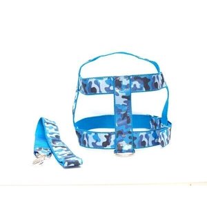 Kit Guia com Peitoral 25mm Azul Tamanho 4 (46 Cm a 51 Cm)