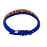 Coleira Camurça com Strass Azul Tamanho Nº. 02 - 1