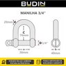 Cinta Fita para Reboque e Arraste Budin - 20 Toneladas - 8 Metros - Manilha 3/4 - para Puxar Carros, - 2
