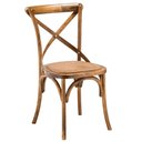 Ver imagem 3 de Kit 2 Cadeiras Empilhavel Paris Katrina Cross Fratini Madeira Bétula Natural Assento em Rattan