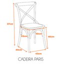 Ver imagem 4 de Kit 2 Cadeiras Empilhavel Paris Katrina Cross Fratini Madeira Bétula Natural Assento em Rattan