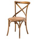Ver imagem 2 de Kit 2 Cadeiras Empilhavel Paris Katrina Cross Fratini Madeira Bétula Natural Assento em Rattan