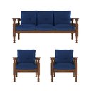 Ver imagem 3 de Jogo Sofá Madeira Maciça 3 Lugares e 2 Poltronas Liz Multimóveis Cr7001