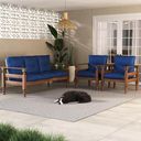 Ver imagem 2 de Jogo Sofá Madeira Maciça 3 Lugares e 2 Poltronas Liz Multimóveis Cr7001