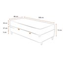 Ver imagem 2 de Cama Box Baú Solteiro + Colchão de Molas Ensacadas Ortobom Airtech Springpocket 88cm