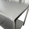 Mesa de Aço Inox Industrial 160x60x90 Cm com 1 Prateleira Plano Liso com Espelho Nortinox Stander - 4
