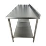 Mesa de Aço Inox Industrial 160x60x90 Cm com 1 Prateleira Plano Liso com Espelho Nortinox Stander - 3
