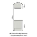 Ver imagem 4 de Kit Área de Serviço Madesa Topazio 60cm com Armário e Balcão