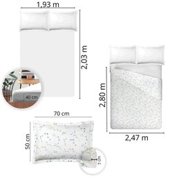 Jogo de Cama King Size 200 Fios Nova América -olivia (7769) - 3
