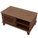 Ver mais imagens de Mesa de Centro Retangular 78cm 1 Porta Madeira Maciça Aton S05 Ipê - Lyam Decor