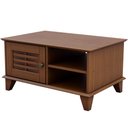 Ver imagem 2 de Mesa de Centro Retangular 78cm 1 Porta Madeira Maciça Aton S05 Ipê - Lyam Decor