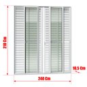 Ver imagem 4 de Porta Correr Venez. 6F.Móv.210 x 240 Elite c/Fechad.Tetra V.Liso Branco Brimak