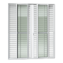 Ver imagem 1 de Porta Correr Venez. 6F.Móv.210 x 240 Elite c/Fechad.Tetra V.Liso Branco Brimak
