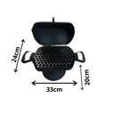 Ver imagem 2 de Churrasqueira a Bafo Pequena Portatil Carvão com Grelha