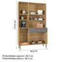 Ver imagem 3 de Armário de Cozinha Compacta 6 Portas 1 Gaveta Golden