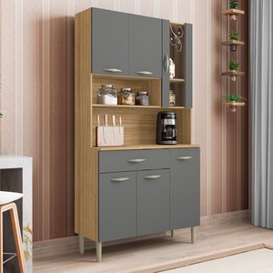 Armário de Cozinha Compacta 6 Portas 1 Gaveta Golden