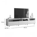 Ver imagem 5 de Rack Bancada para Tv Aspen Madeiro Canela com Off White - Moveisaqui