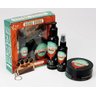 Kit Barbeador Elétrico Dourado Retro + Shampoos e pentes - 2