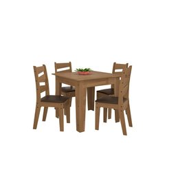 CONJUNTO ISIS 0,90 COM 4 CADEIRAS - Cedro - 61C - 2