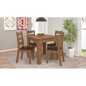 CONJUNTO ISIS 0,90 COM 4 CADEIRAS - Cedro - 61C