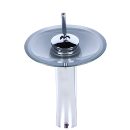 Torneira misturador monocomando Cascata Vidro Prata - 3