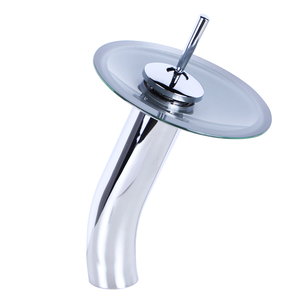 Torneira misturador monocomando Cascata Vidro Prata
