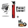 Barbeador Elétrico Vermelho com Kit Completo + Pente - 1