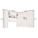 Ver imagem 4 de Guarda-roupa Casal Modulado Andorra 10 Portas 4 Gavetas com Pés e Espelho Branco - Pnr Móveis