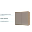 Ver imagem 5 de Armário Aéreo 80 Cm 2 Portas de Abrir 1 Prateleira Mel Luciane Móveis