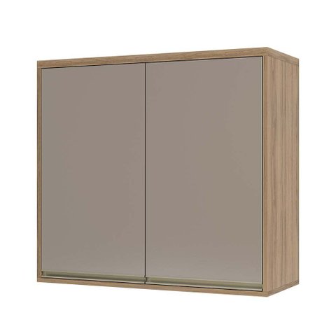 Armário Aéreo 80 Cm 2 Portas de Abrir 1 Prateleira Mel Luciane Móveis