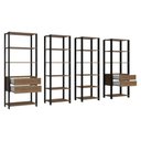 Ver imagem 3 de Guarda Roupa Closet Modulado 4 Gavetas 18 Prateleiras 258cm Valencia Madesa Rustic Preto