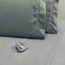 Ver imagem 1 de Jogo de Lençol Cama Casal 400 Fios Ponto Palito Prata 4 Peças Casa Dona