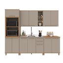 Ver imagem 2 de Armário de Cozinha Modulada Completa Fidelitá Berlim 5 Peças 270cm 12 Portas 2 Gavetas sem Tampo