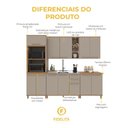 Ver imagem 5 de Armário de Cozinha Modulada Completa Fidelitá Berlim 5 Peças 270cm 12 Portas 2 Gavetas sem Tampo