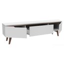 Ver imagem 6 de Rack Retrô Madesa Reims para Tv até 75 Polegadas Pés de Madeira - Branco