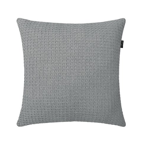 Almofada Algodão Favo de Mel Cinza 40x40cm