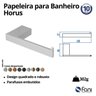 Papeleira Porta-papel Metal D'oro Vecchio Horus 450 Fani - 2