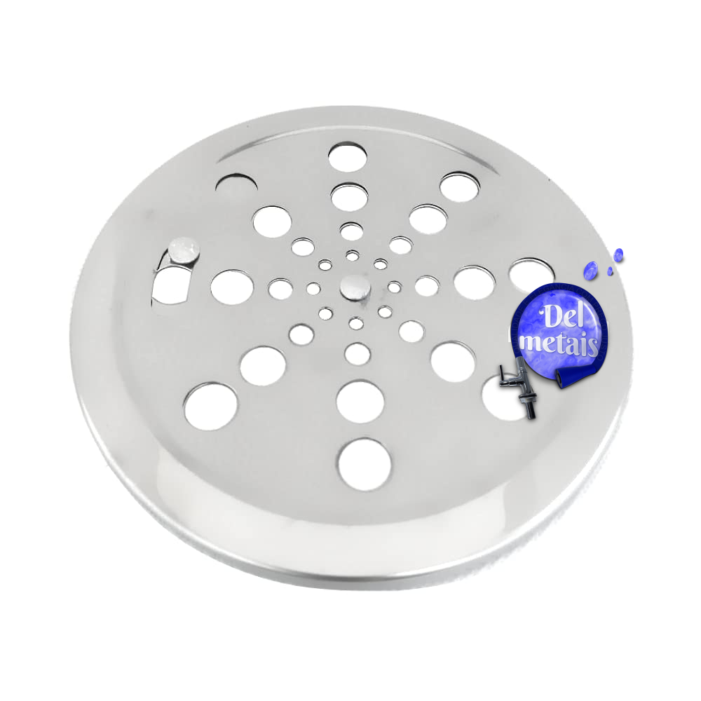 Tampa Ralo Grelha Redonda 15x15cm Inox Função Abre/fecha Cor:cromado Del Metais Premium - 2