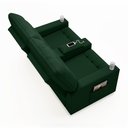Ver mais imagens de Poltrona do Papai Reclinável Sala de Cinema Movie 2 Lugares Manual Baú USB Veludo Verde Esmeralda G2