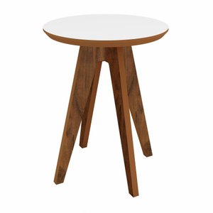 MESA DE CANTO RETRÔ TB38 DALLA COSTA:NOBRE COM OFF WHITE