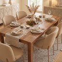 Ver imagem 5 de Cadeira Decorativa Sala de Jantar Elegance Base Champanhe Courino Bege - Montanaris Decor