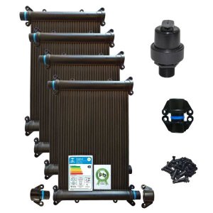 Kit Aquecedor Solar Piscina 20 Placas 3Mt para 25000 Litros