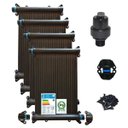 Ver imagem 1 de Kit Aquecedor Solar Piscina 20 Placas 3mt para 25000 Litros